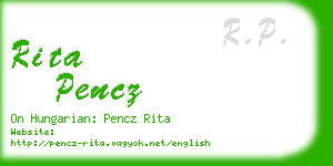 rita pencz business card